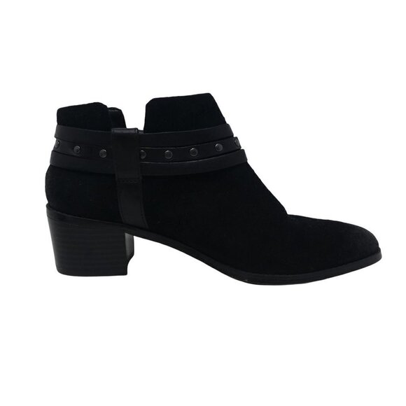 Clarks Breccan Shine Ankle Boots Booties Womens 8.5 Black Distressed Leather Boh - Picture 8 of 12